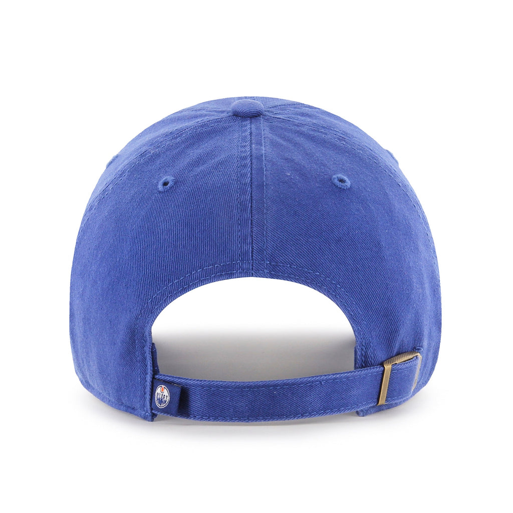 Edmonton Oilers NHL 47 Brand Men Royal Blue 1979 Clean Up Adjustable Hat product image 2, provided for visual reference and