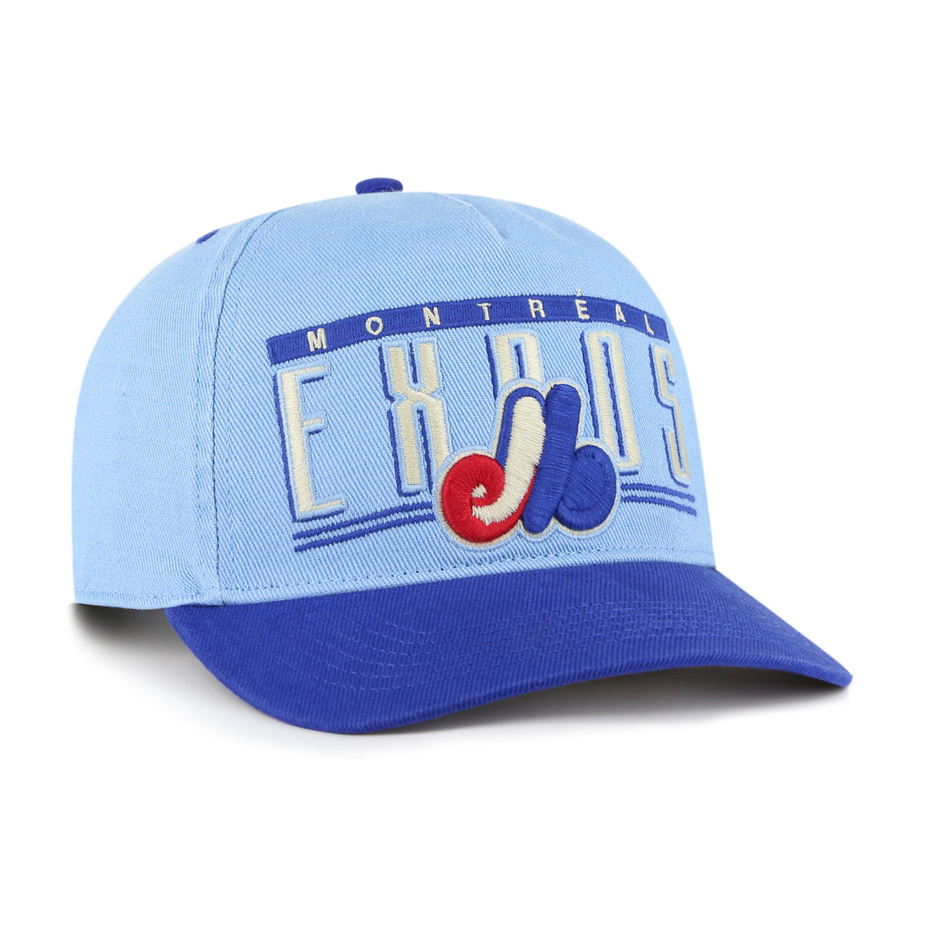Montreal Expos MLB 47 Brand Men Light Blue Double Header Baseline Hitch Snapback product image 3, provided for visual