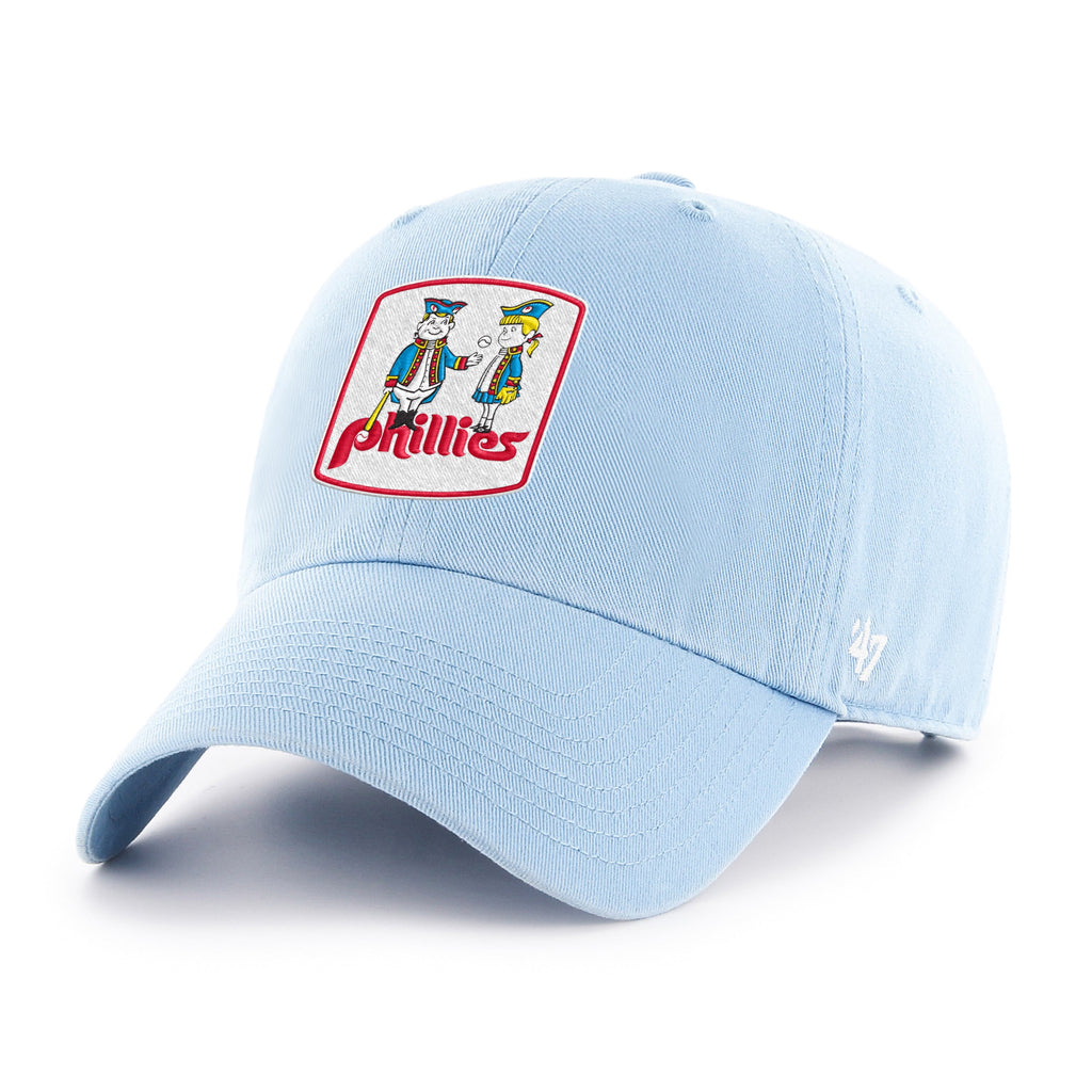 Philadelphia Phillies MLB 47 Brand Men Light Blue Cooperstown Vintage Clean Up Adjustable Hat product image 1, provided for