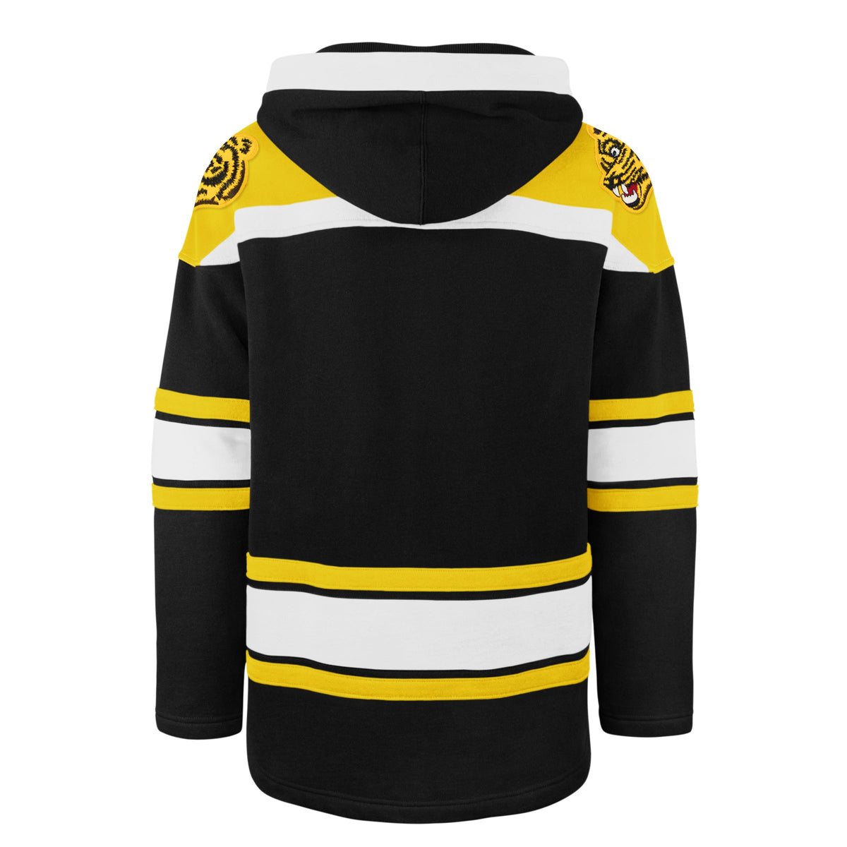 Boston Bruins NHL 47 Brand Men Black Retro Freeze Superior Lacer Hoodie product image 2, provided for visual reference and