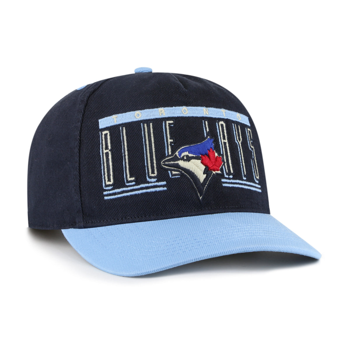 Toronto Blue Jays MLB 47 Brand Men Navy Double Header Baseline Hitch Snapback product image 3, provided for visual reference