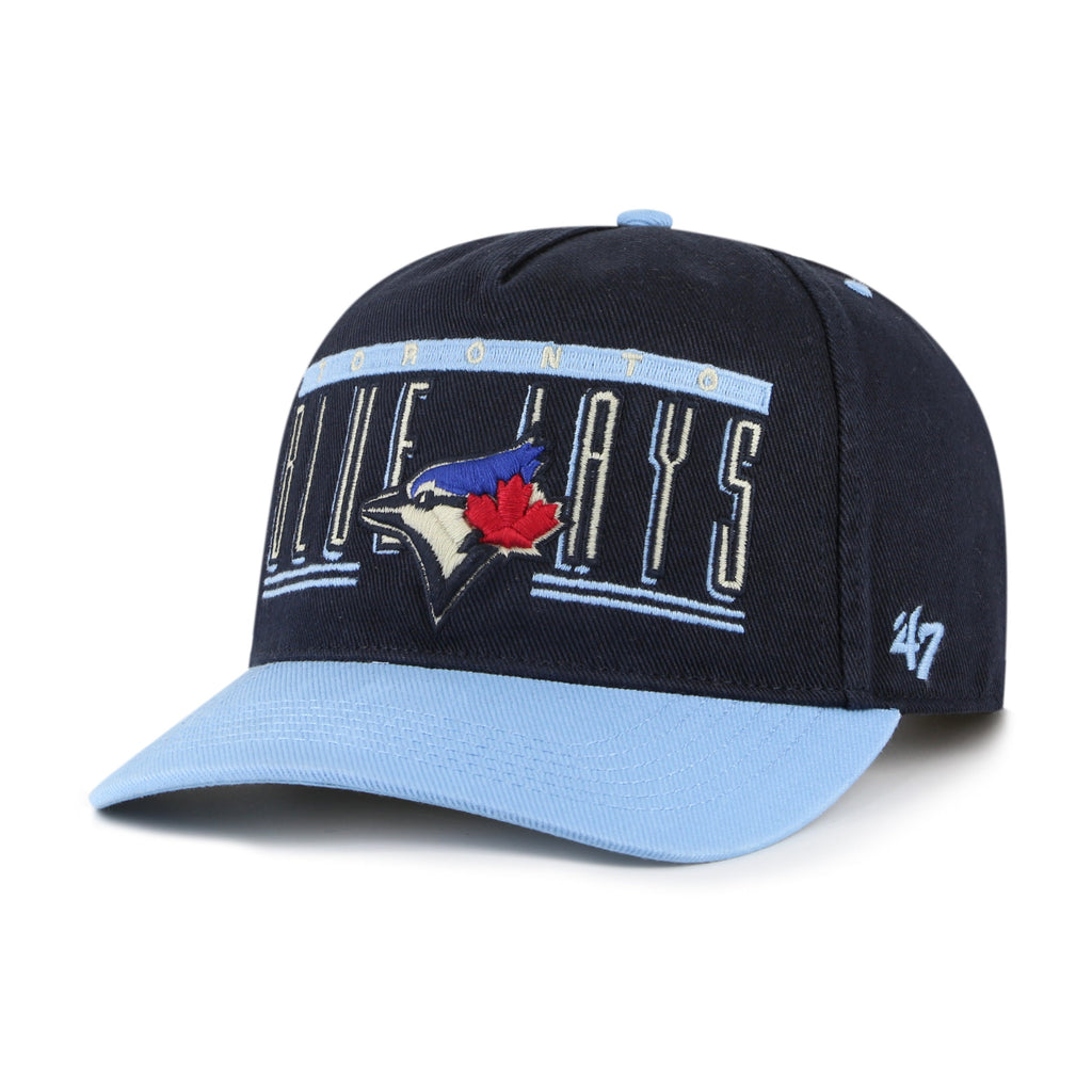 Toronto Blue Jays MLB 47 Brand Men Navy Double Header Baseline Hitch Snapback product image 1, provided for visual reference