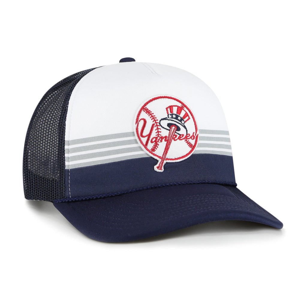 New York Yankees MLB 47 Brand Men Navy Trucker Liftoff Snapback product image 2, provided for visual reference and product