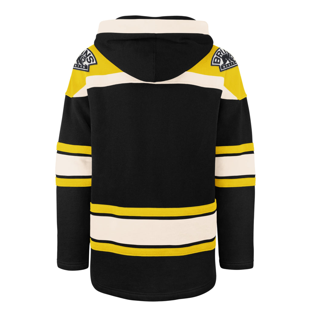 Boston Bruins NHL 47 Brand Men Black Heavyweight Lacer Hoodie product image 2, provided for visual reference and product