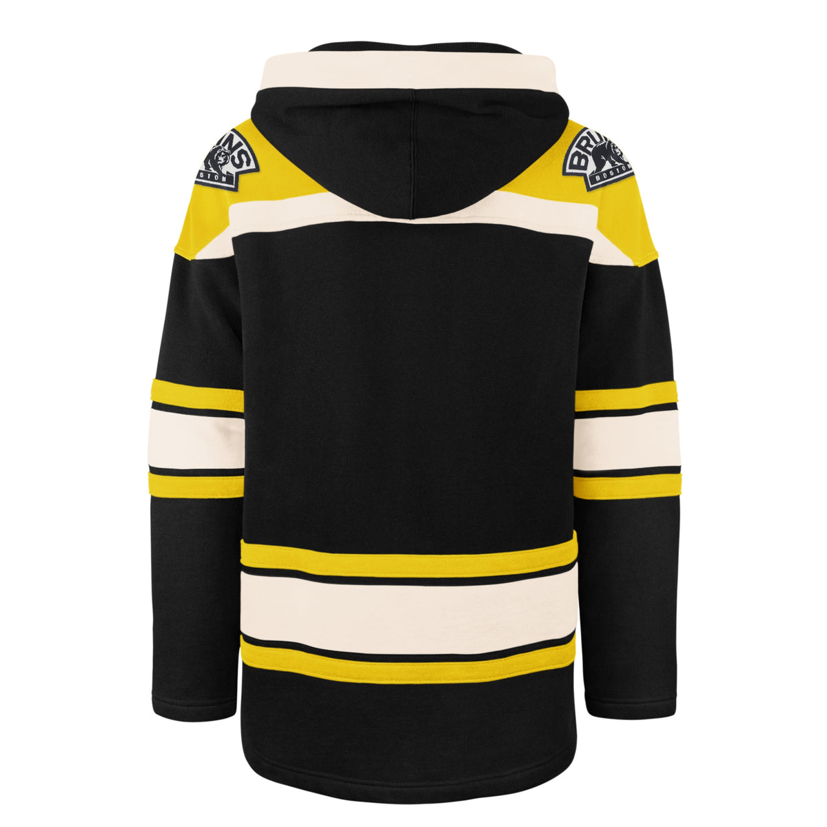 Boston Bruins NHL 47 Brand Men Black Heavyweight Lacer Hoodie product image 2, provided for visual reference and product