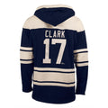 Wendel Clark Toronto Maples Leafs NHL 47 Brand Men Navy Heavyweight Lacer Hoodie product image 1, provided for visual