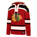 Chicago Blackhawks NHL 47 Brand Men Red Heavyweight Lacer Hoodie product image 1, provided for visual reference and product