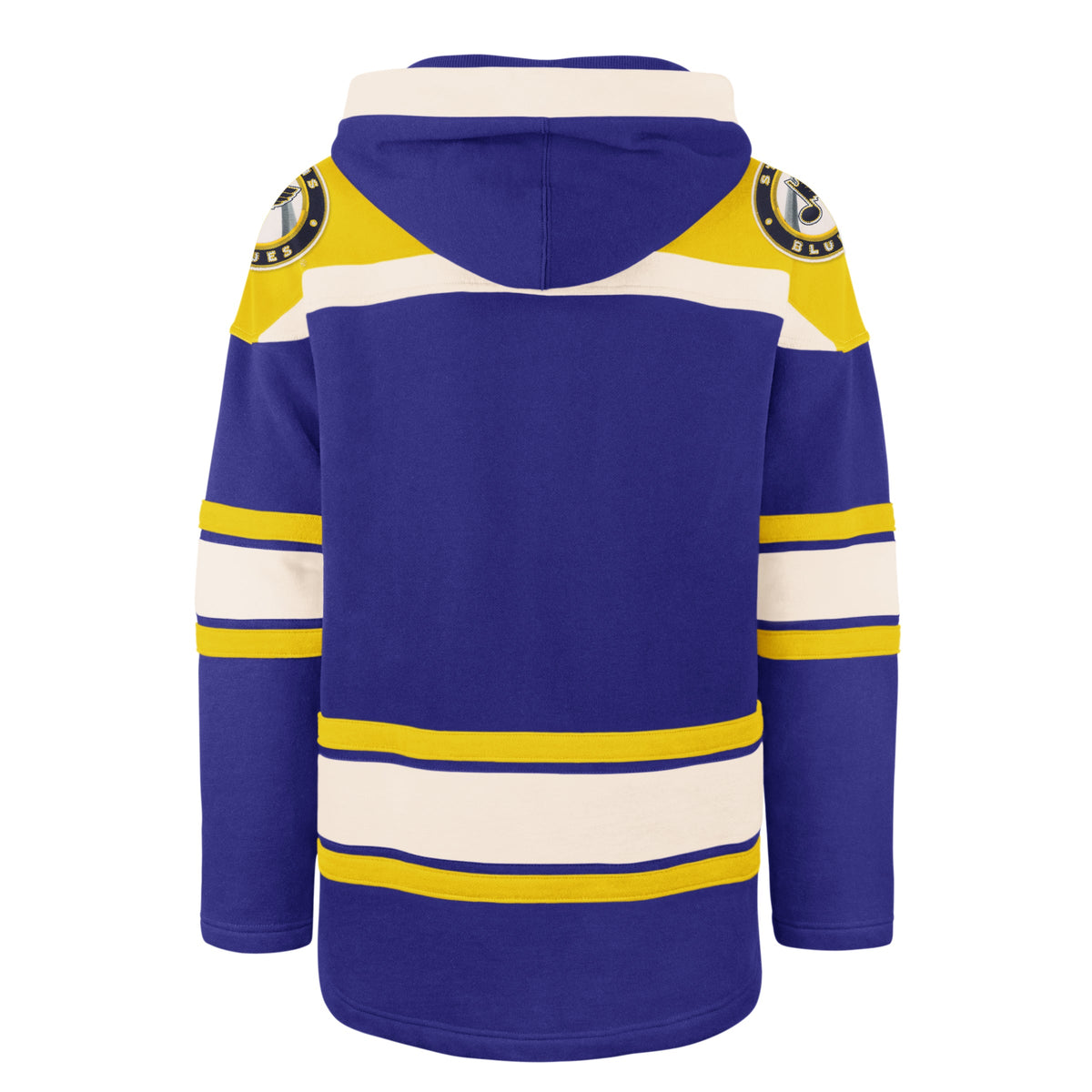St. Louis Blues NHL 47 Brand Men Royal Heavyweight Lacer Hoodie product image 2, provided for visual reference and product