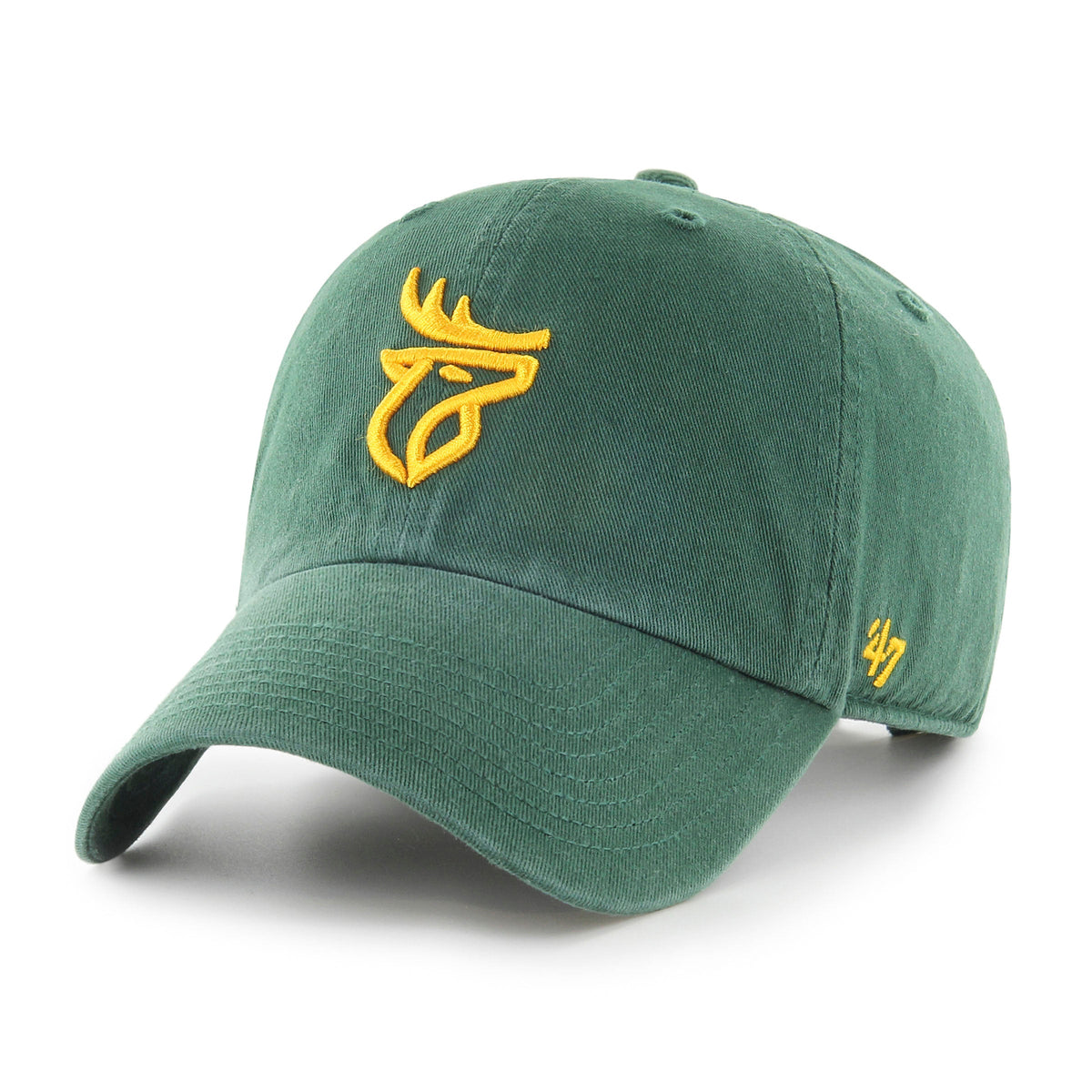 Edmonton Elks Riders CFL 47 Brand Men Green Clean up Adjustable Hat product image 1, provided for visual reference and