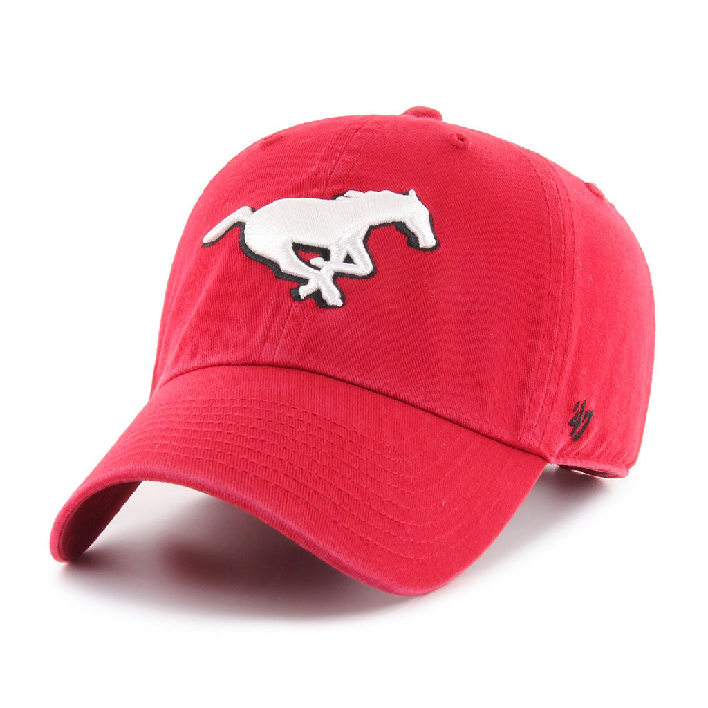 Calgary Stampeders CFL 47 Brand Men Red Clean up Adjustable Hat product image 1, provided for visual reference and product
