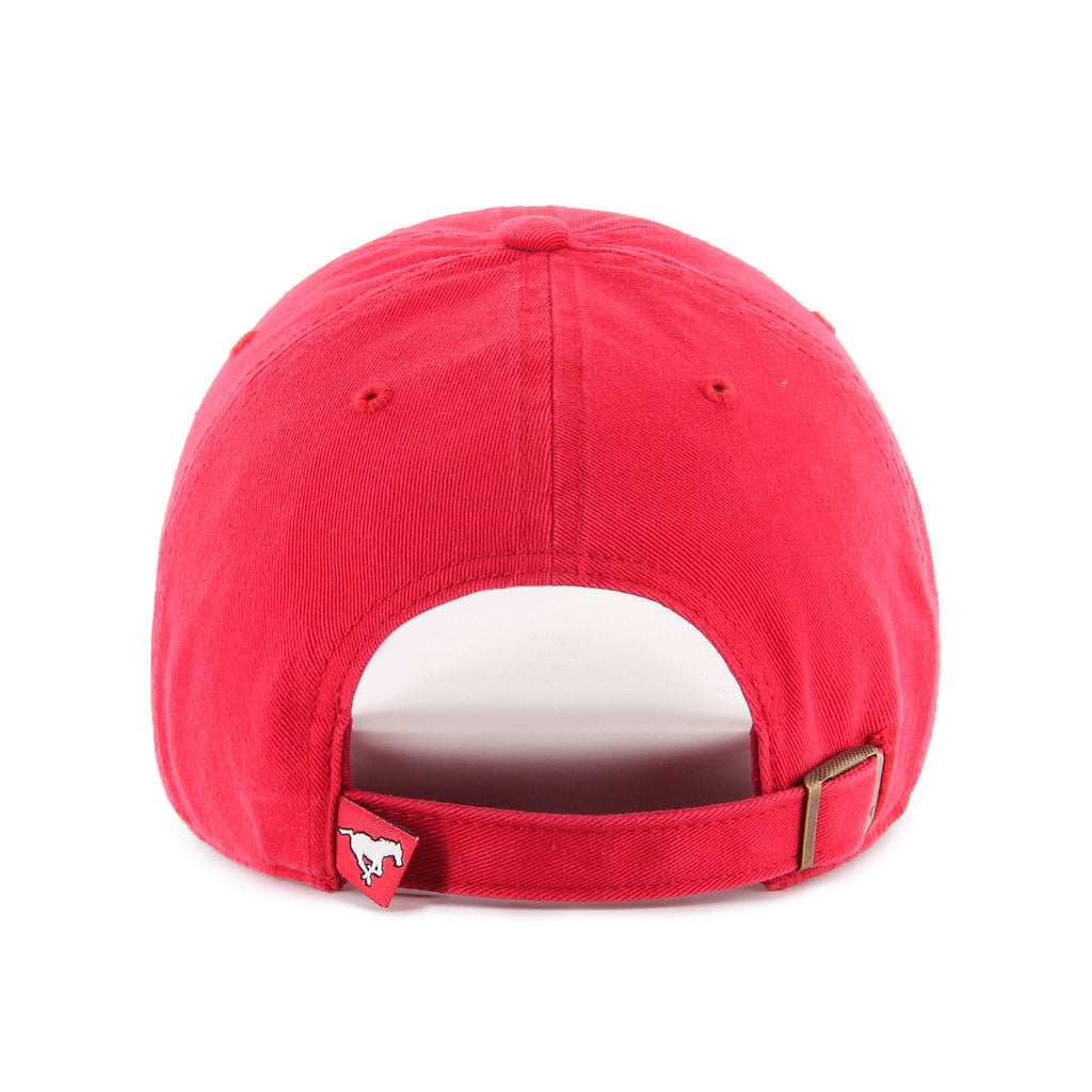 Calgary Stampeders CFL 47 Brand Men Red Clean up Adjustable Hat product image 2, provided for visual reference and product