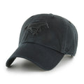 Calgary Stampeders CFL 47 Brand Men Black On Black Clean up Adjustable Hat product image 1, provided for visual reference