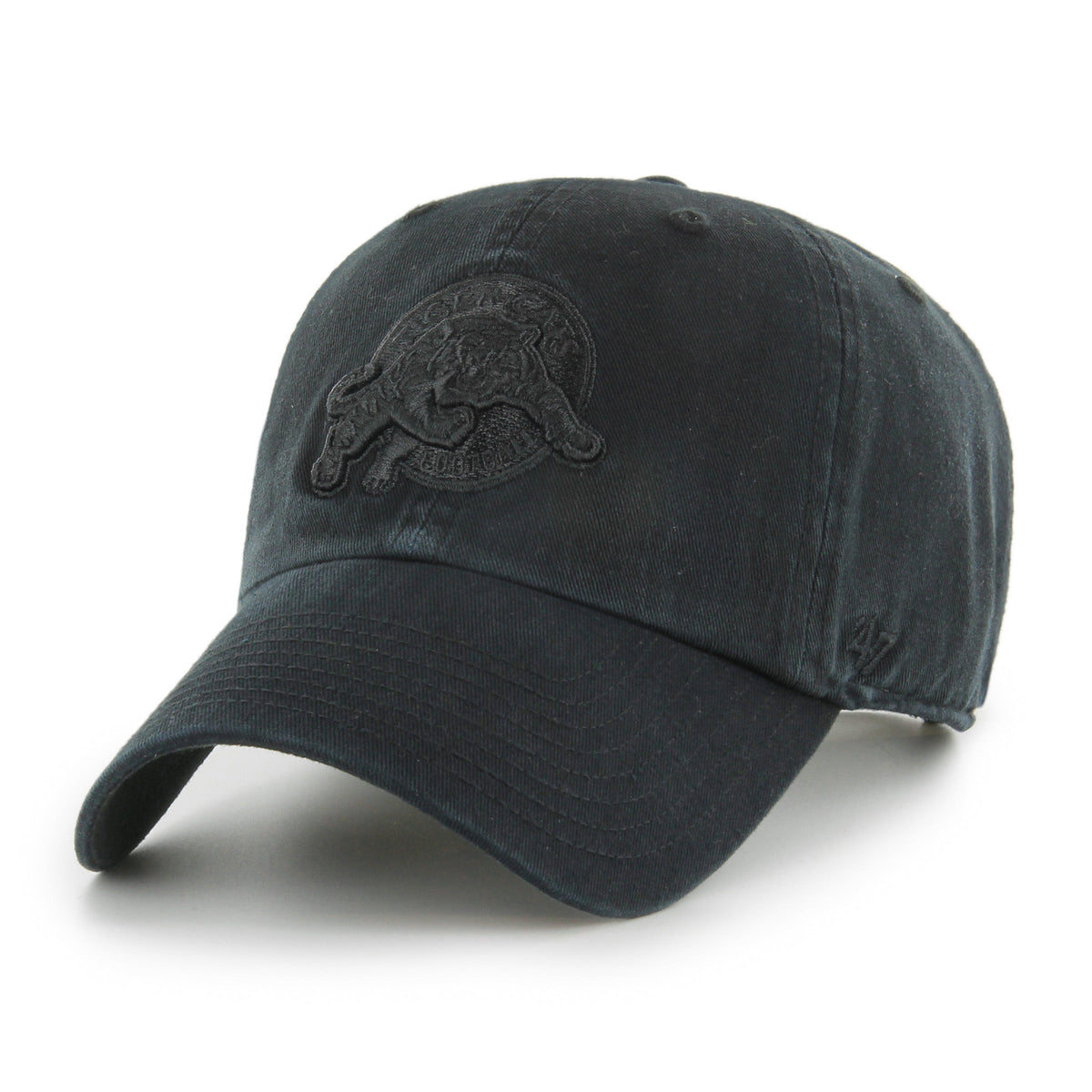 Hamilton Tiger-Cats CFL 47 Brand Men Black On Black Clean up Adjustable Hat product image 1, provided for visual reference