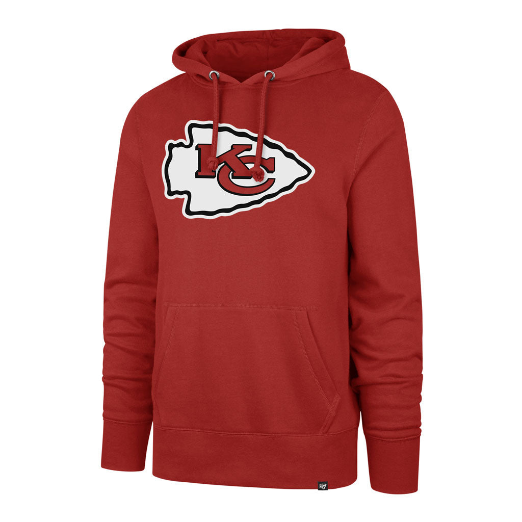 Kansas City Chief NFL 47 Brand Men Red Imprint Headline Pullover Hoodie product image 1, provided for visual reference and