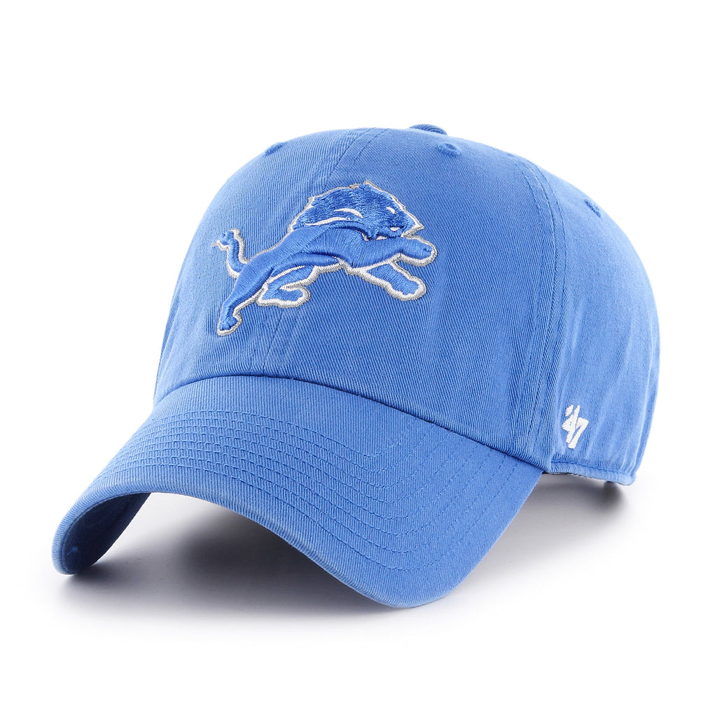 Detroit Lions NFL 47 Brand Men Light Blue Clean up Adjustable Hat product image 1, provided for visual reference and product