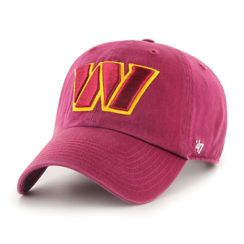 Washington Commanders NFL 47 Brand Men Burgundy Clean up Adjustable Hat product image 1, provided for visual reference and