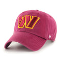 Washington Commanders NFL 47 Brand Men Burgundy Clean up Adjustable Hat product image 1, provided for visual reference and