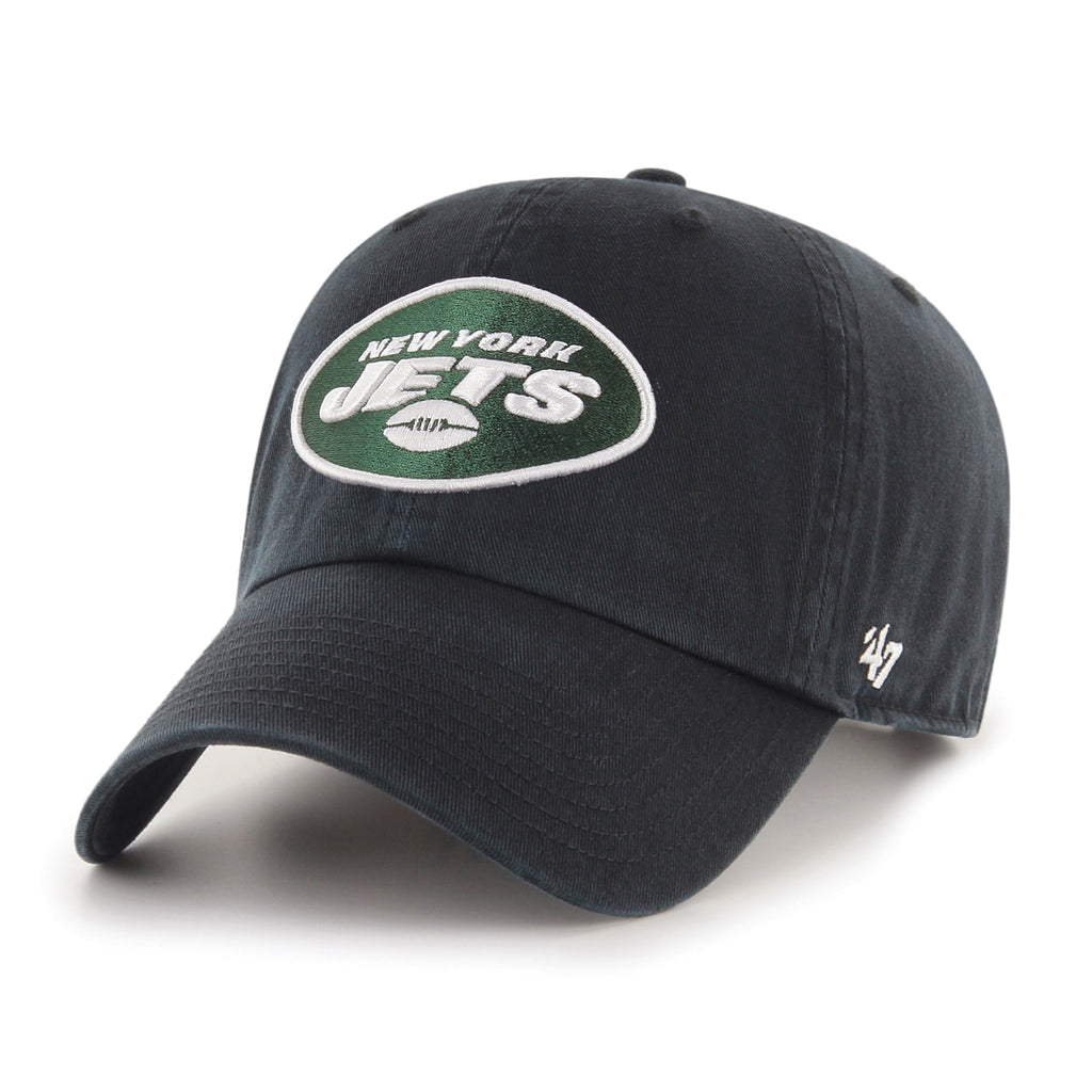 New York Jets NFL 47 Brand Men Black Alternate Clean up Adjustable Hat product image 1, provided for visual reference and