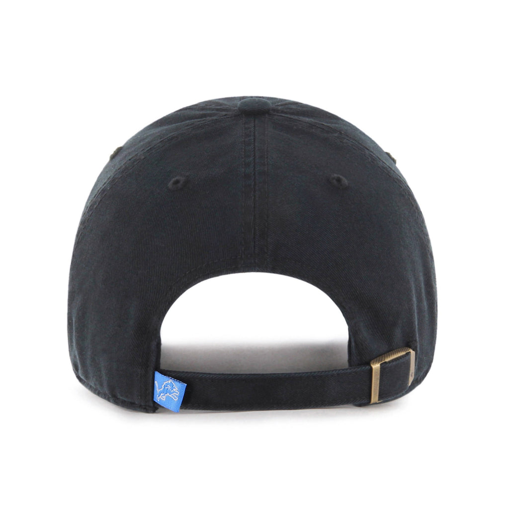 Detroit Lions NFL 47 Brand Men Black Alternate Clean up Adjustable Hat product image 2, provided for visual reference and