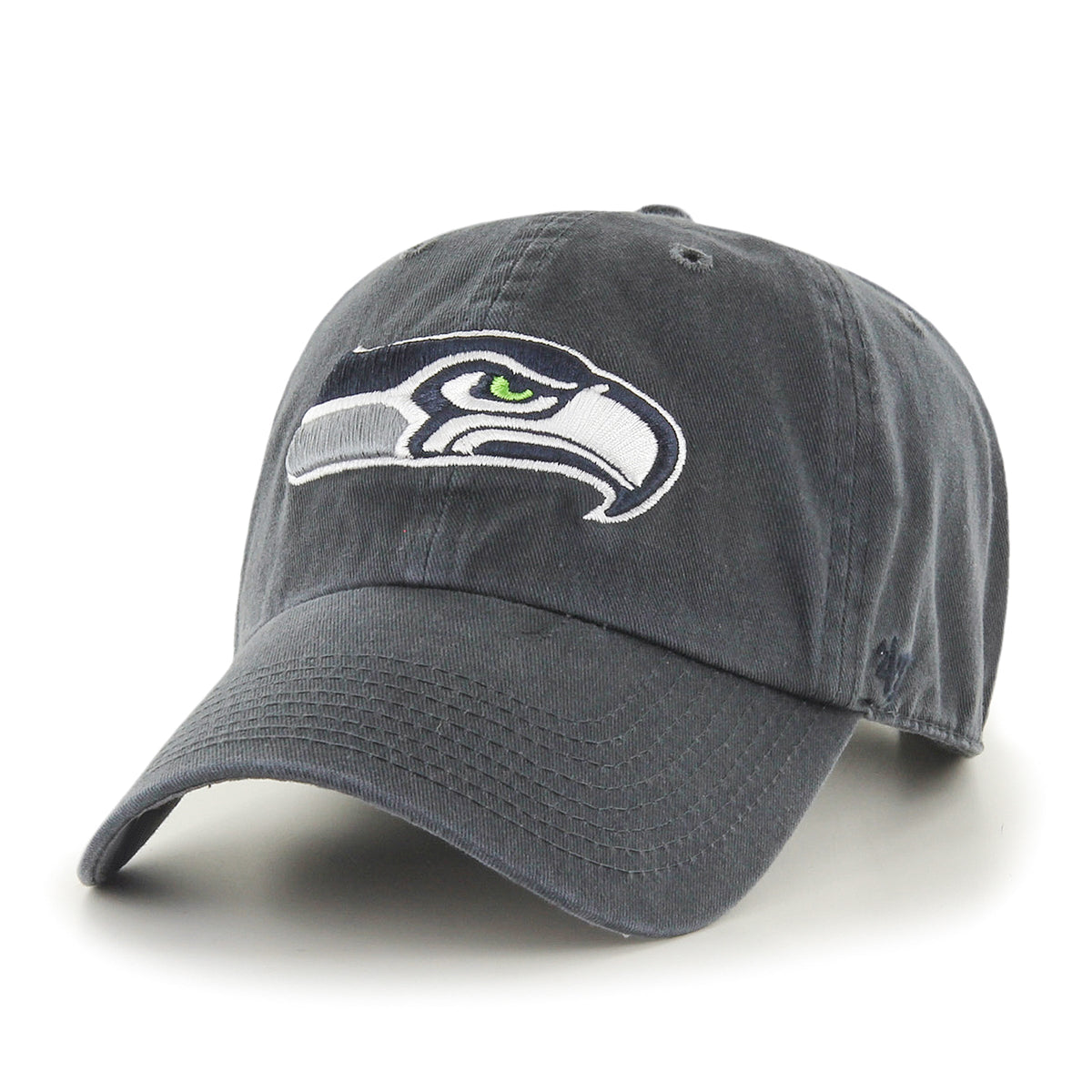 Seattle Seahawks NFL 47 Brand Men Grey Alternate Clean up Adjustable Hat product image 1, provided for visual reference and