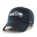 Seattle Seahawks NFL 47 Brand Men Navy Clean up Adjustable Hat product image 1, provided for visual reference and product