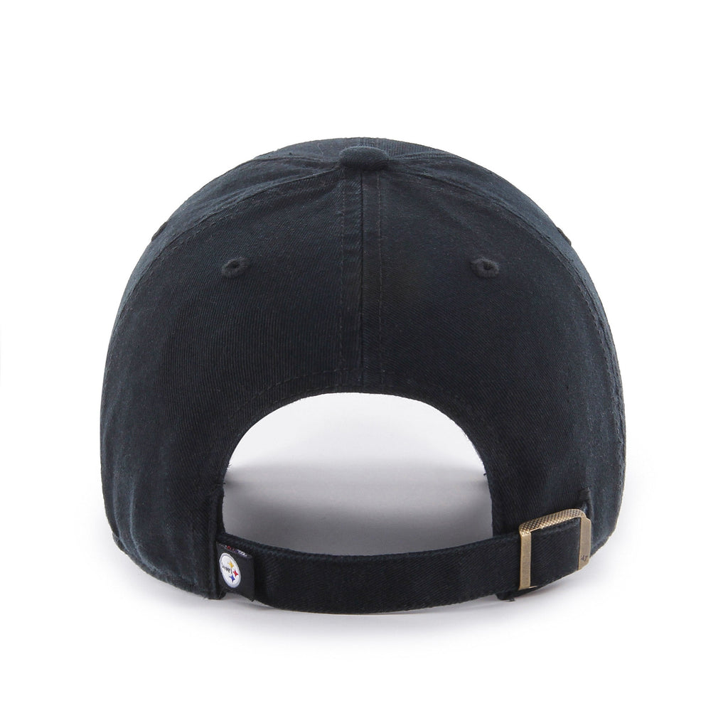 Pittsburgh Steelers NFL 47 Brand Men Black Clean up Adjustable Hat product image 2, provided for visual reference and