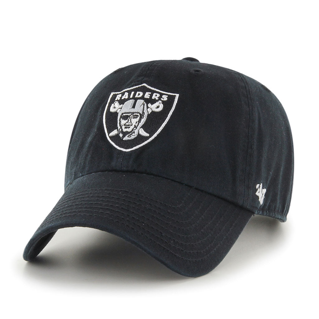 Las Vegas Raiders NFL 47 Brand Men Black Clean up Adjustable Hat product image 1, provided for visual reference and product