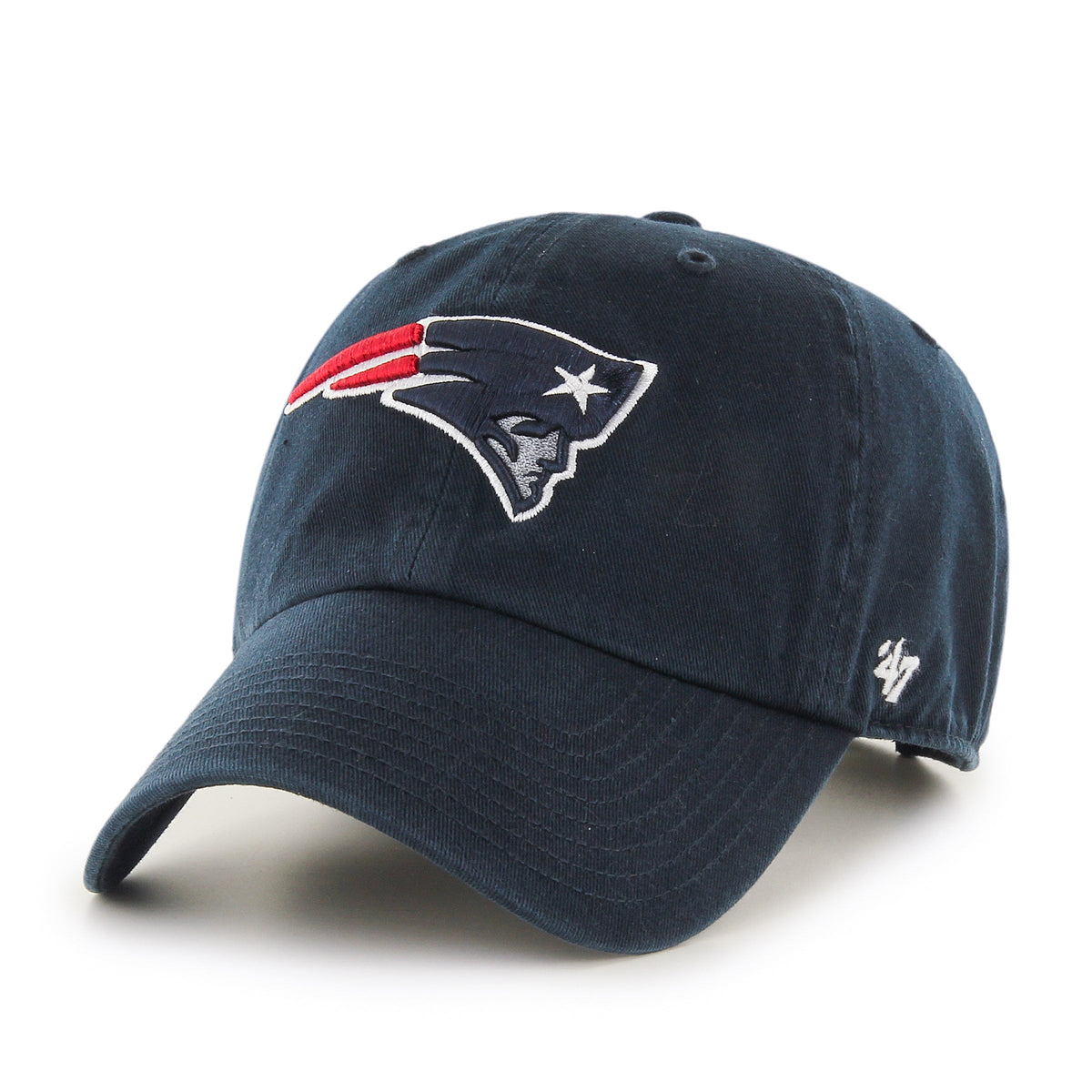 New England Patriots NFL 47 Brand Men Navy Clean up Adjustable Hat product image 1, provided for visual reference and