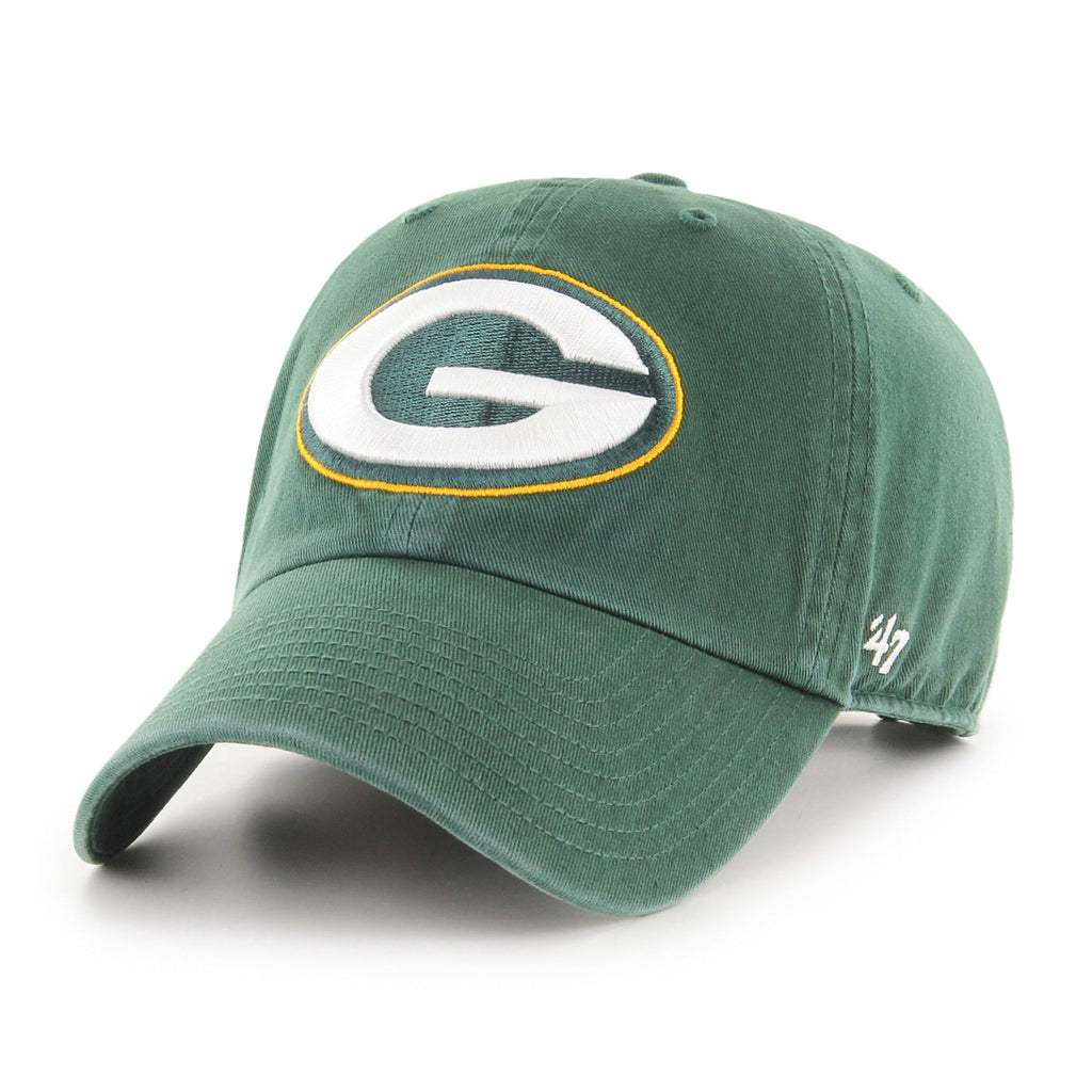 Green Bay Packers NFL 47 Brand Men Green Clean up Adjustable Hat product image 1, provided for visual reference and product