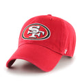San Francisco 49ers NFL 47 Brand Men Red Clean up Adjustable Hat product image 1, provided for visual reference and product