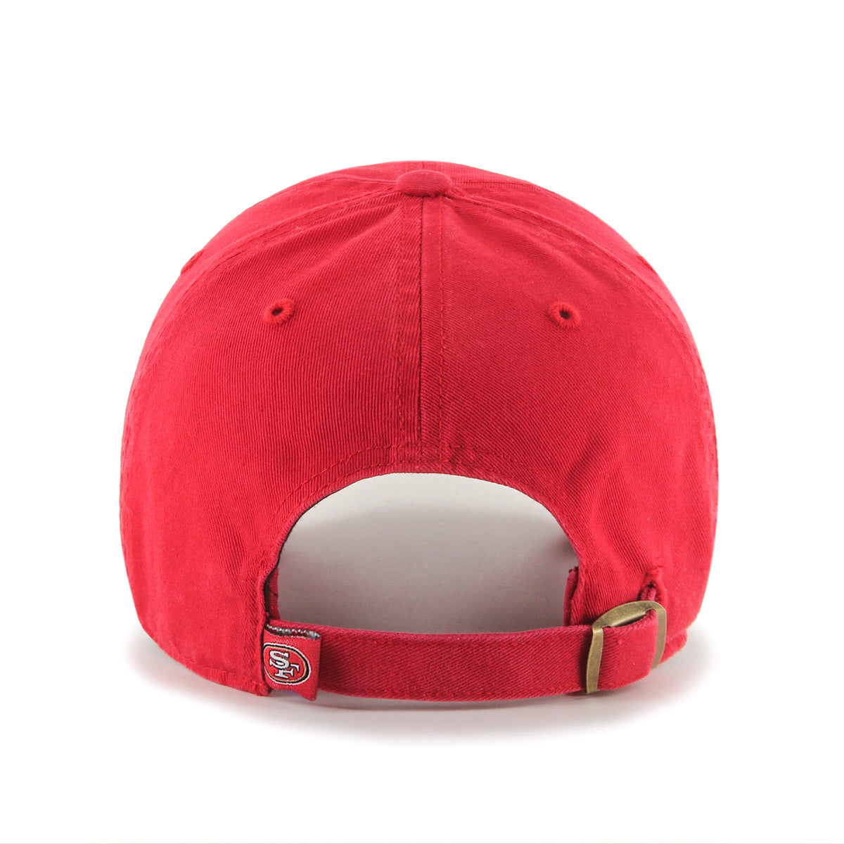 San Francisco 49ers NFL 47 Brand Men Red Clean up Adjustable Hat product image 2, provided for visual reference and product