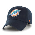 Miami Dolphins NFL 47 Brand Men Black Clean up Adjustable Hat product image 1, provided for visual reference and product