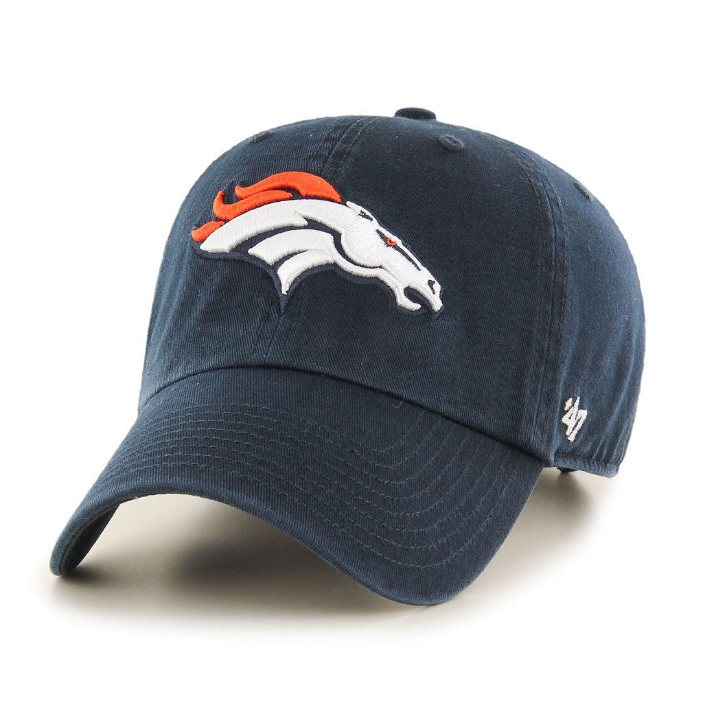 Denver Broncos NFL 47 Brand Men Navy Clean up Adjustable Hat product image 1, provided for visual reference and product