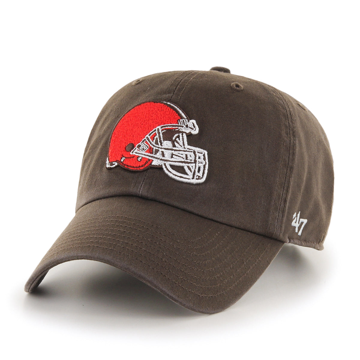 Cleveland Browns NFL 47 Brand Men Brown Clean up Adjustable Hat product image 1, provided for visual reference and product