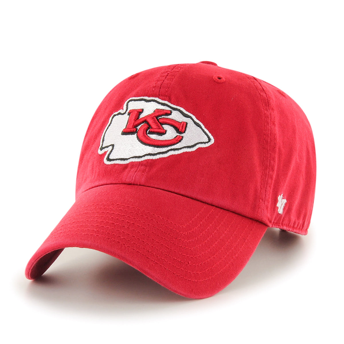 Kansas City Chiefs NFL 47 Brand Men Red Clean up Adjustable Hat product image 1, provided for visual reference and product