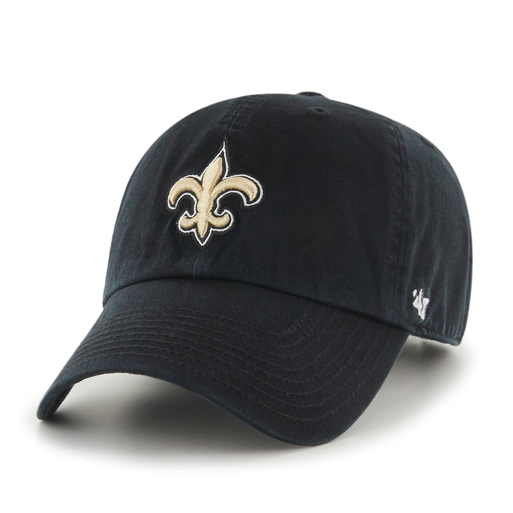 New Orleans Saints NFL 47 Brand Men Black Clean up Adjustable Hat product image 1, provided for visual reference and product
