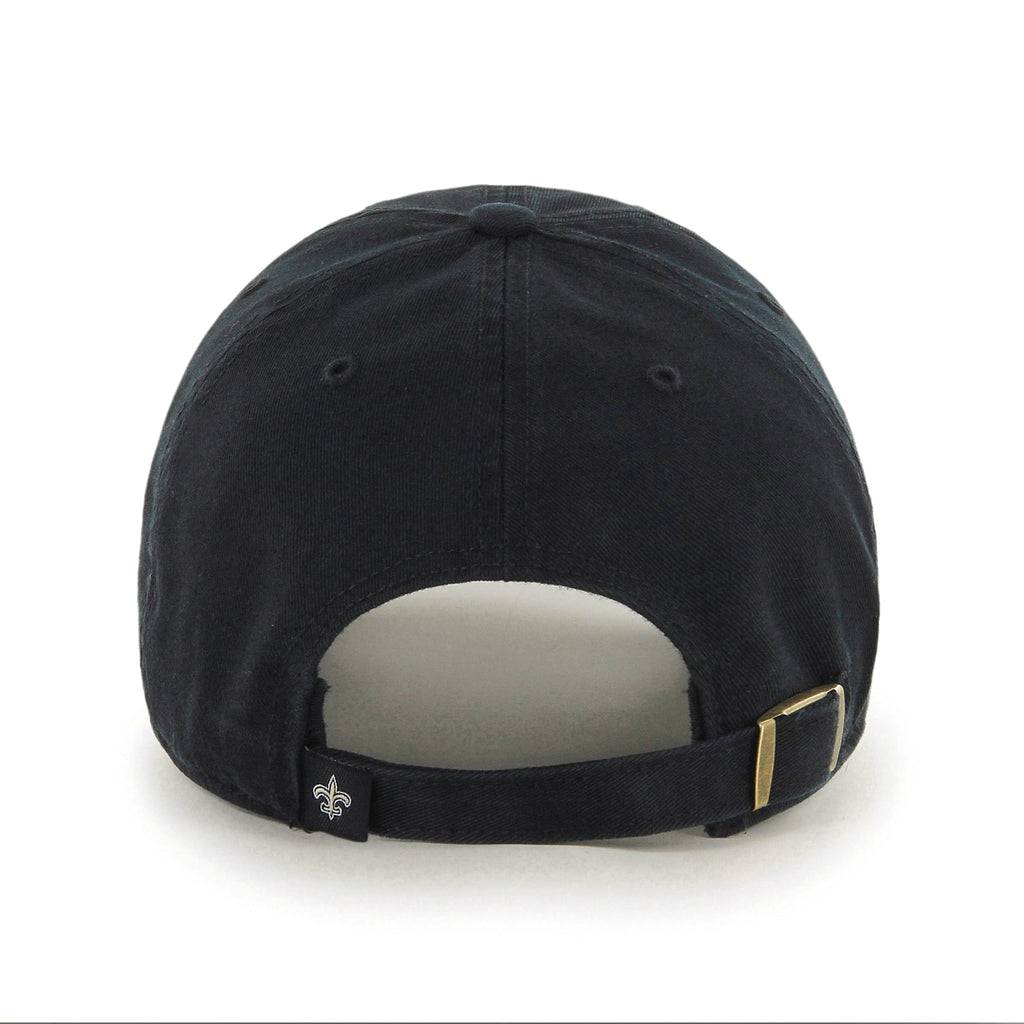 New Orleans Saints NFL 47 Brand Men Black Clean up Adjustable Hat product image 2, provided for visual reference and product