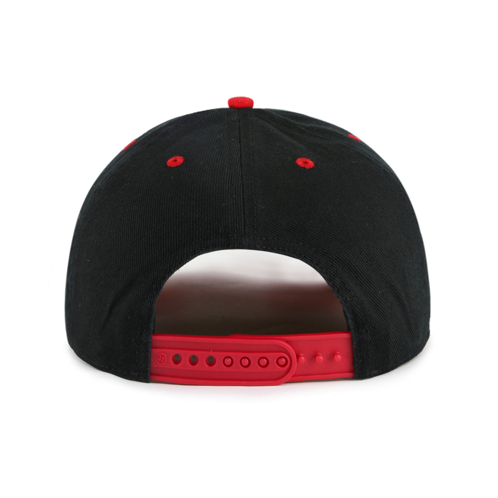 Toronto Raptors NBA 47 Brand Men Black Double Header Baseline Hitch Adjustable Hat product image 3, provided for visual