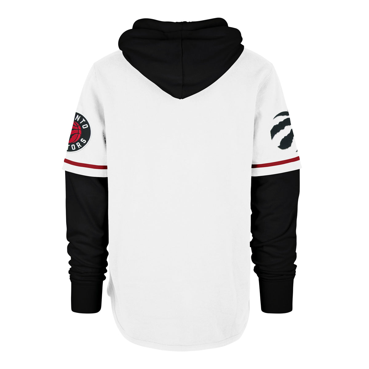 Toronto Raptors NBA 47 Brand Men White Trifecta Shortstop Hoodie product image 2, provided for visual reference and product