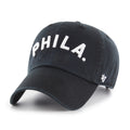 Philadelphia Phillies MLB 47 Brand Men Black Vintage Clean Up Adjustable Hat product image 1, provided for visual reference