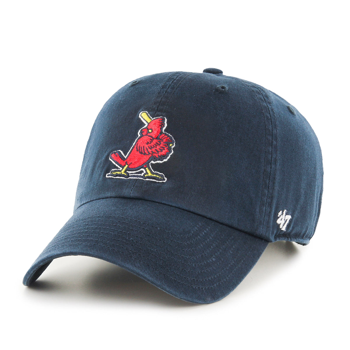 St. Louis Cardinals MLB 47 Brand Men Navy Vintage Clean Up Adjustable Hat product image 1, provided for visual reference and