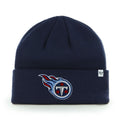Tennessee Titans NFL 47 Brand Men Navy Raised Cuff Knit Hat product image 1, provided for visual reference and product
