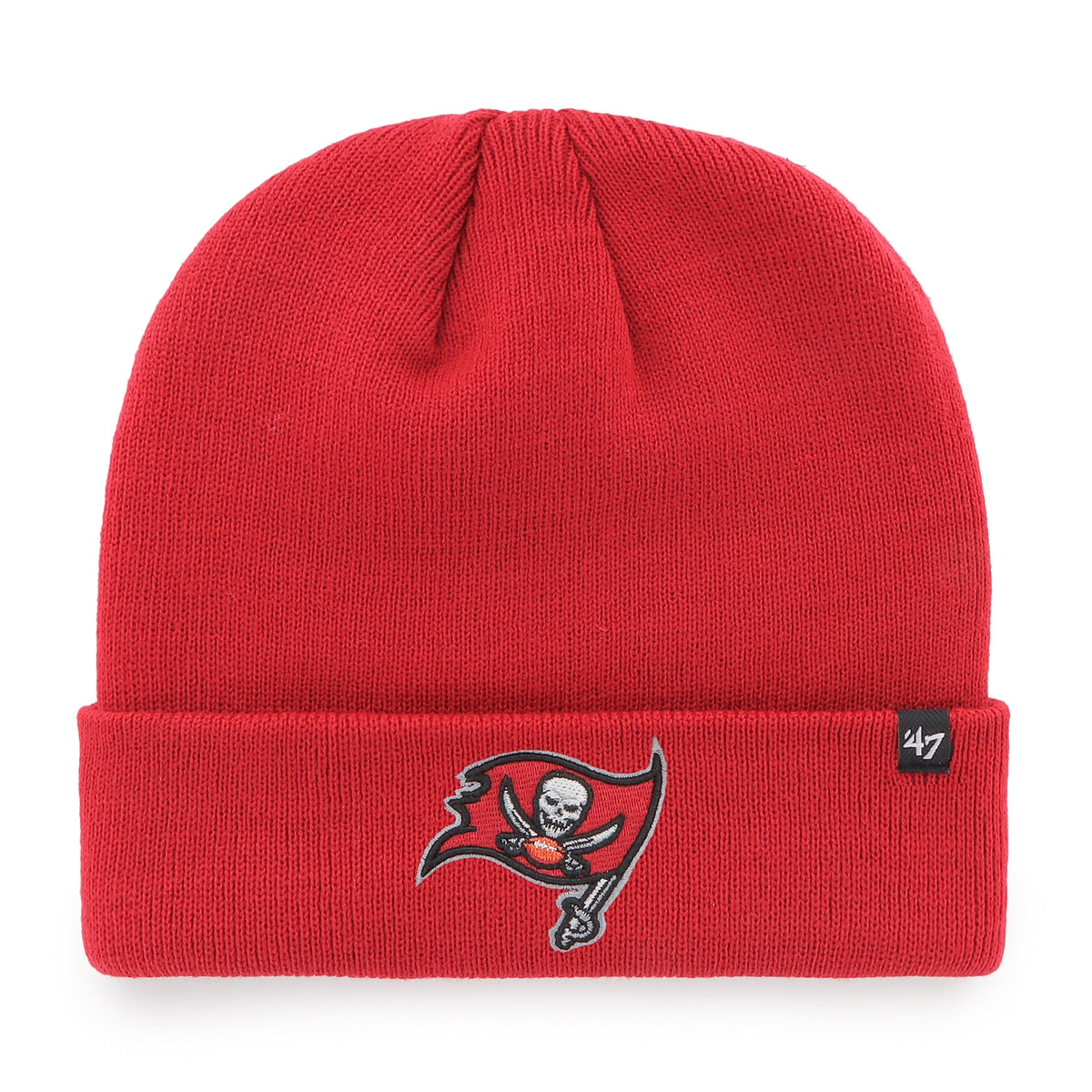Tampa Bay Buccaneers NFL 47 Brand Men Red Raised Cuff Knit Hat product image 1, provided for visual reference and product