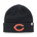Chicago Bears NFL 47 Brand Men Black Raised Cuff Knit Hat product image 1, provided for visual reference and product detail