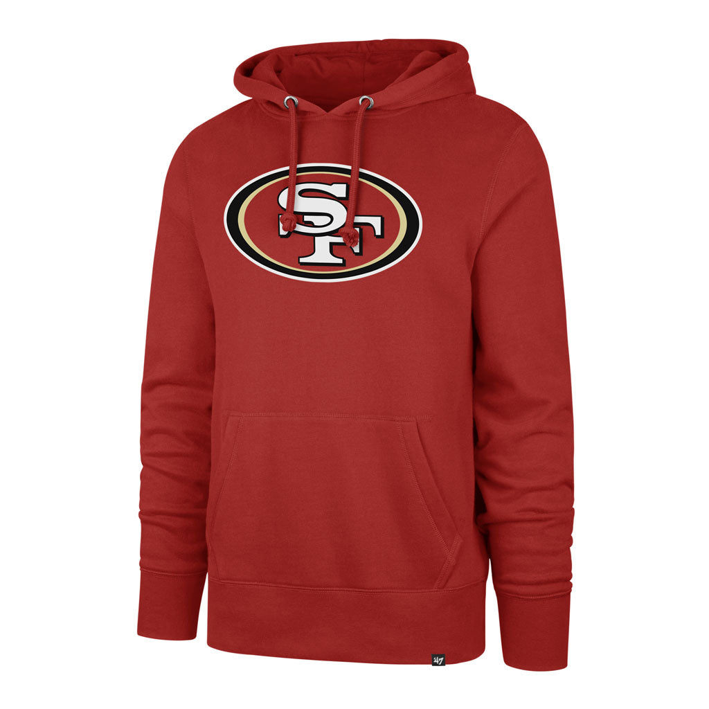San Francisco 49ers NFL 47 Brand Men Red Imprint Headline Pullover Hoodie product image 1, provided for visual reference and