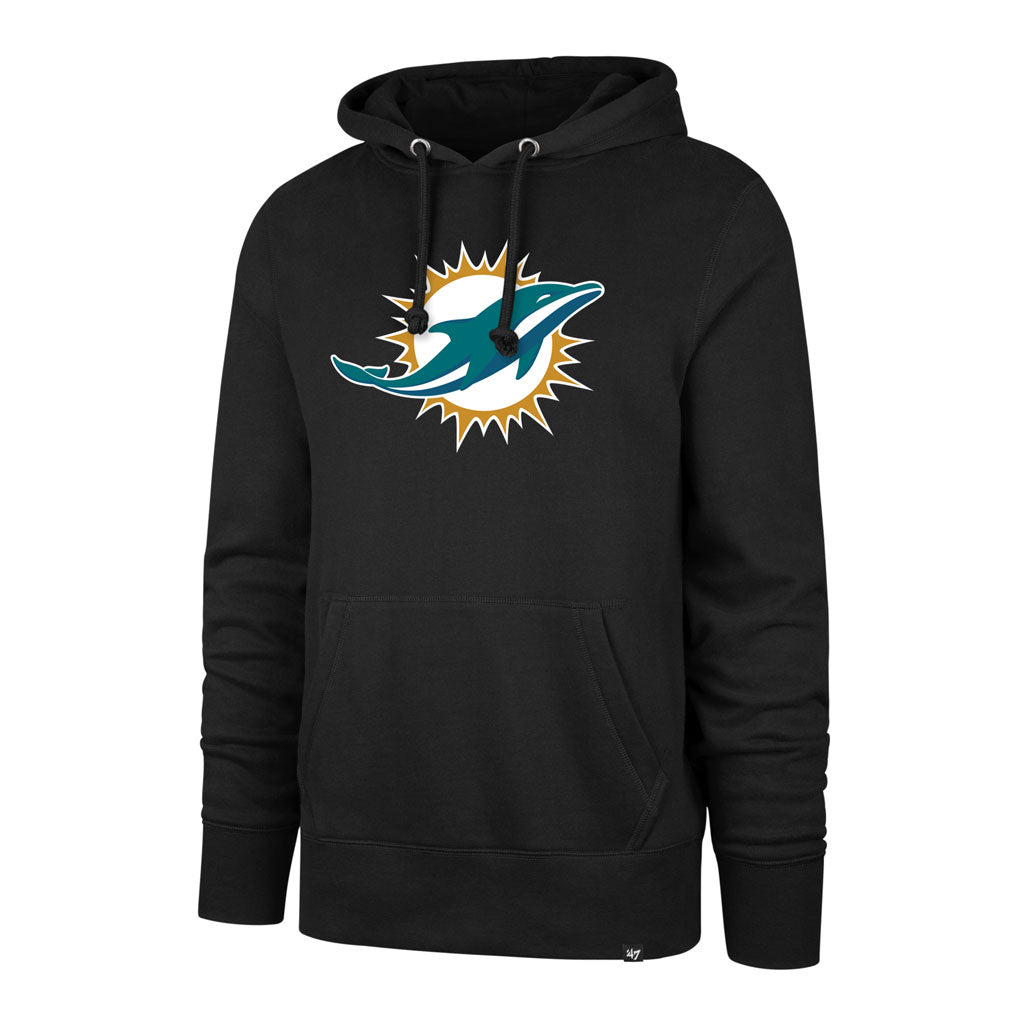 Miami Dolphins NFL 47 Brand Men Black Imprint Headline Pullover Hoodie product image 1, provided for visual reference and