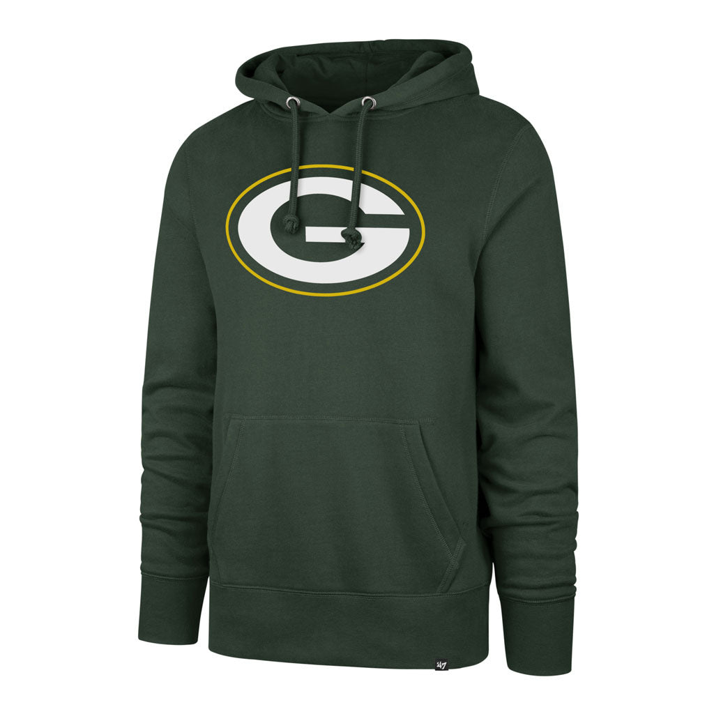 Green Bay Packers NFL 47 Brand Men Green Imprint Headline Pullover Hoodie product image 1, provided for visual reference and
