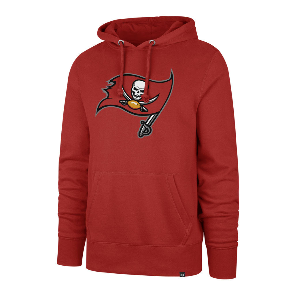 Tampa Bay Buccaneers NFL 47 Brand Men Red Imprint Headline Pullover Hoodie product image 1, provided for visual reference