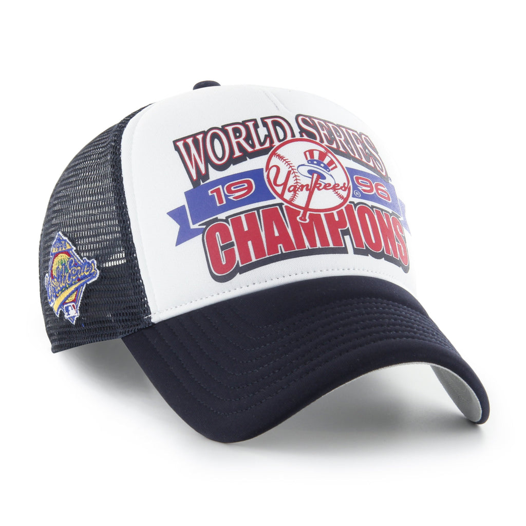New York Yankees MLB 47 Brand Men Navy 1996 World Series Offside Foam Trucker Snapback product image 1, provided for visual