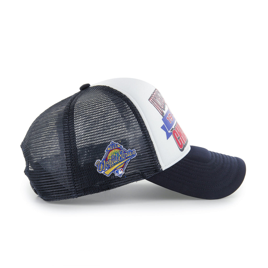 New York Yankees MLB 47 Brand Men Navy 1996 World Series Offside Foam Trucker Snapback product image 3, provided for visual